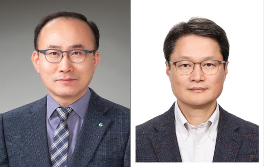 김성민(왼쪽)GS칼텍스 각자대표 부사장과 유재영 GS파워 대표 부사장 GS 제공